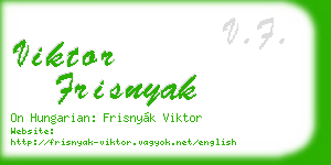 viktor frisnyak business card
